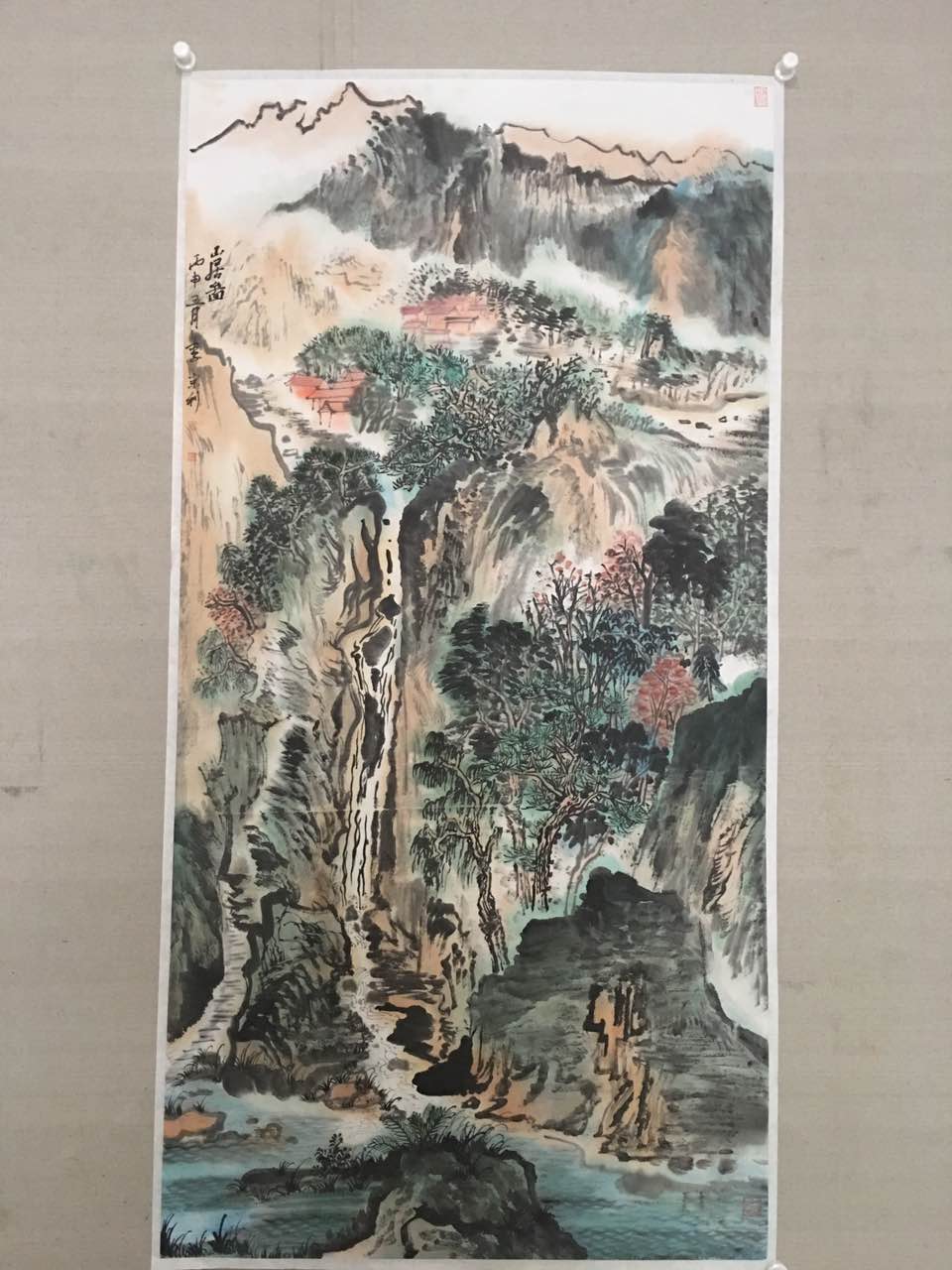 著名画家李宗利,浅绛山水画,价格16000      作品
