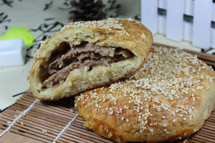 烧饼-香酥牛肉饼