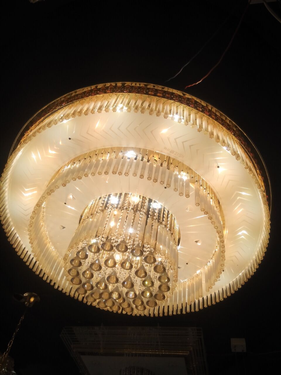 1.2米圆形水晶灯