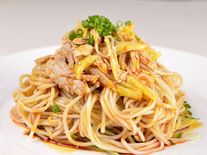 麻辣鸡丝面
