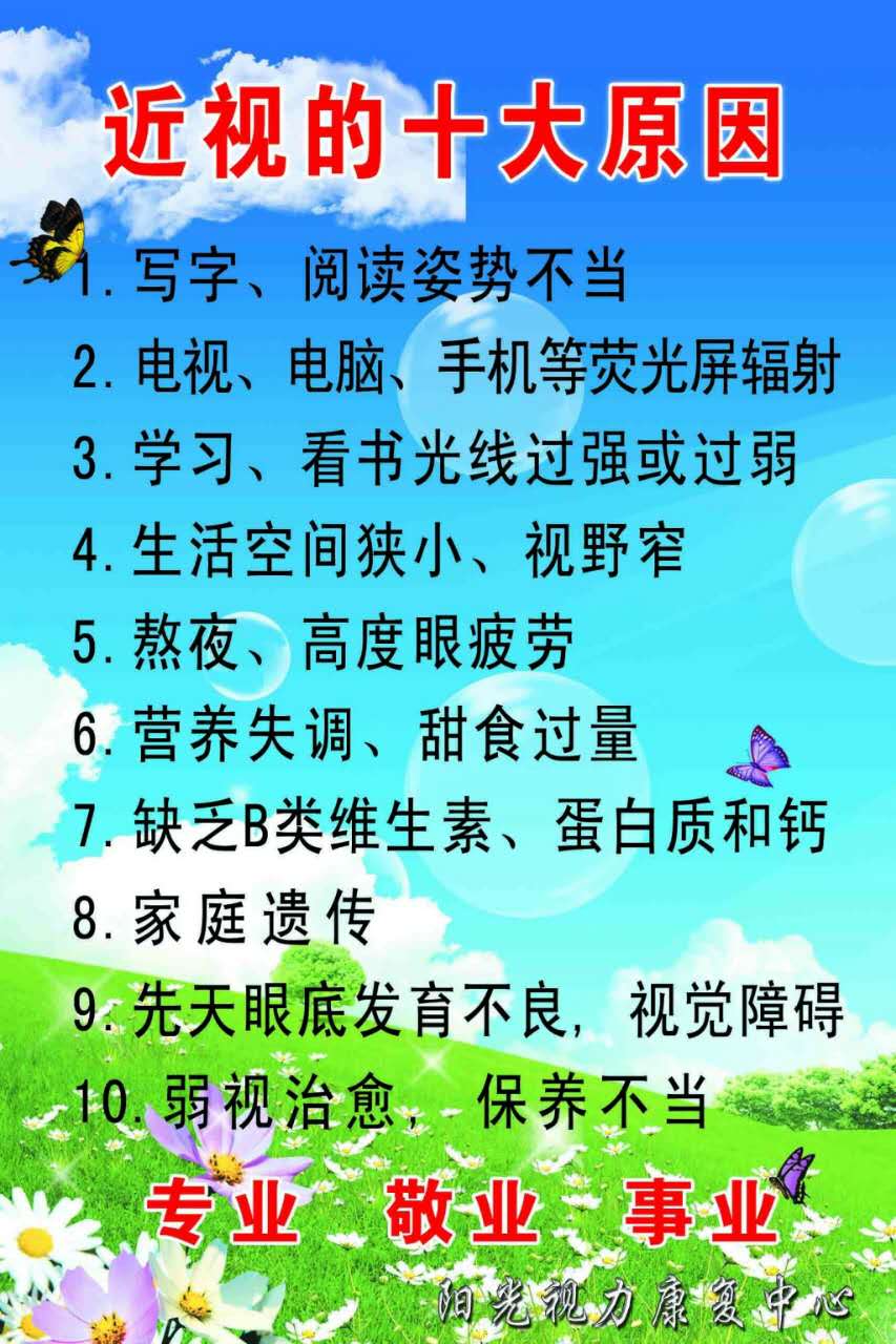 近视的十大原因