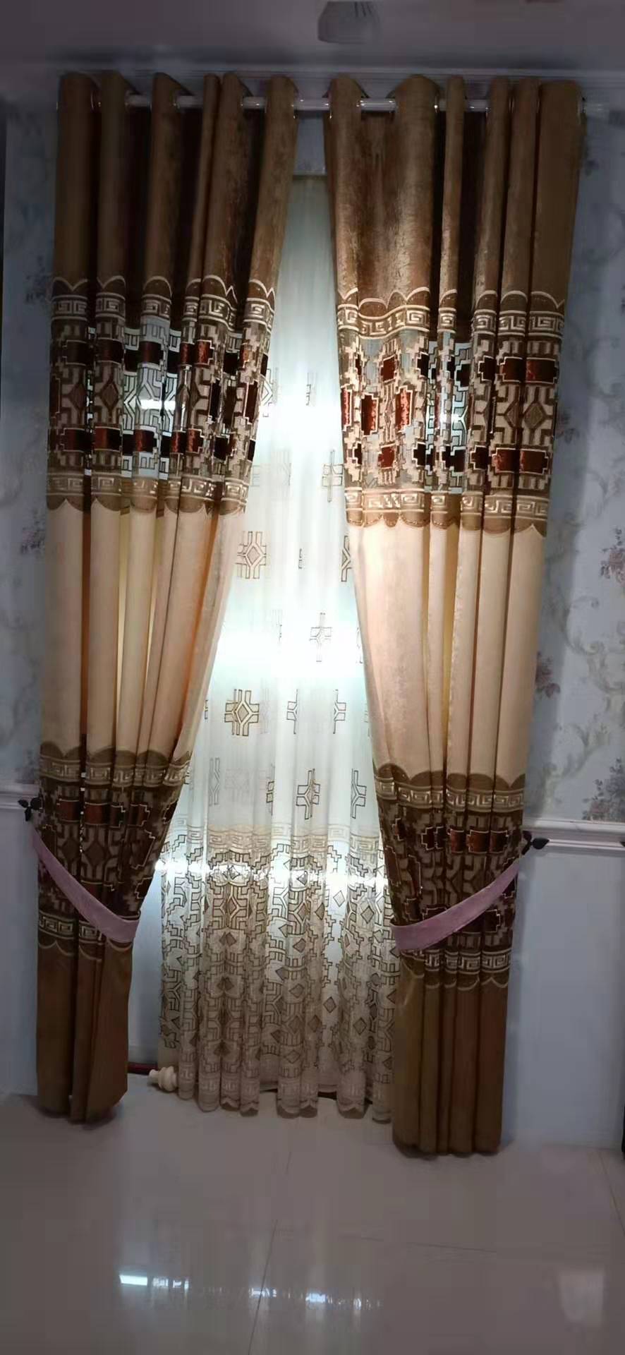 向导网欧尚布艺威斯特双层窗帘原价1399限秒699元.